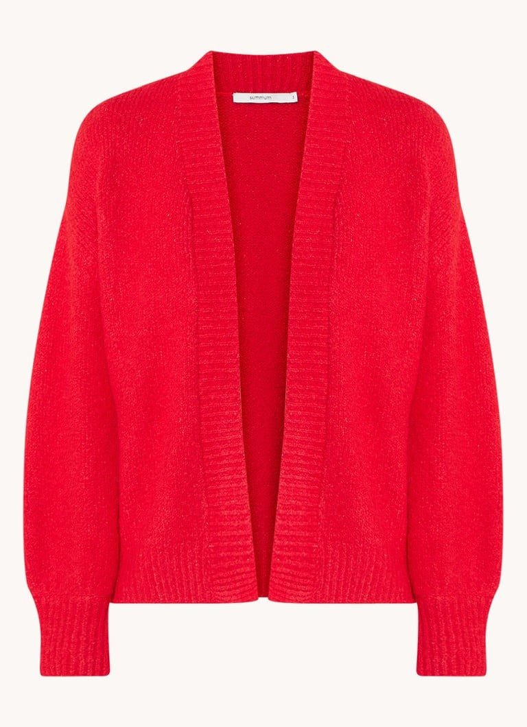 Gilet Summum in maglia fine con stampa pantera in misto lana