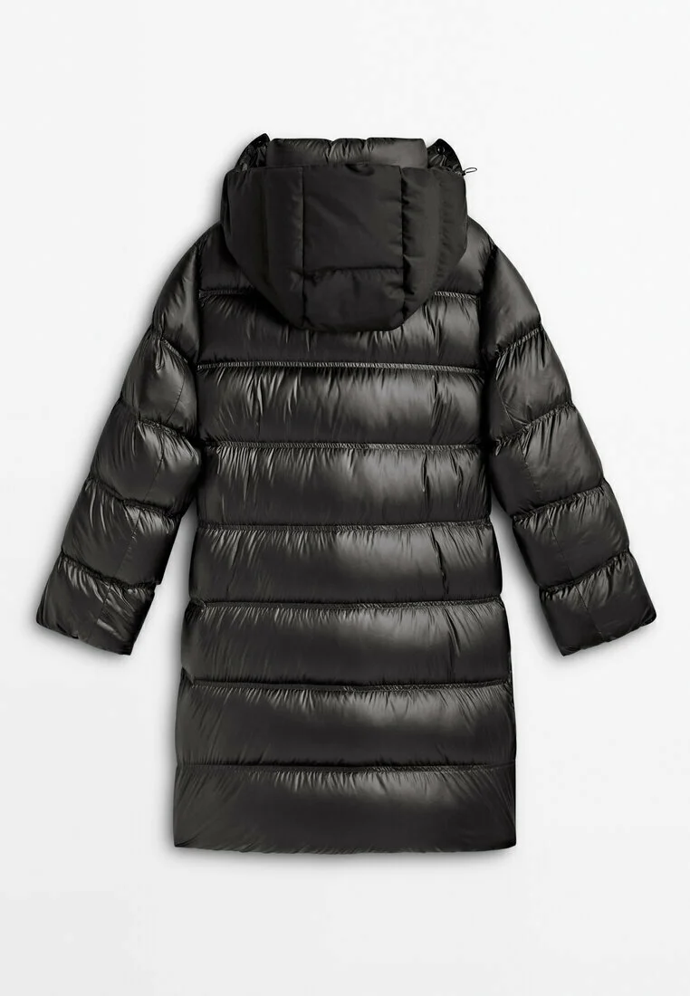Massimo Dutti LARGO CON Y CONTRASTE - Chaqueta de plumas