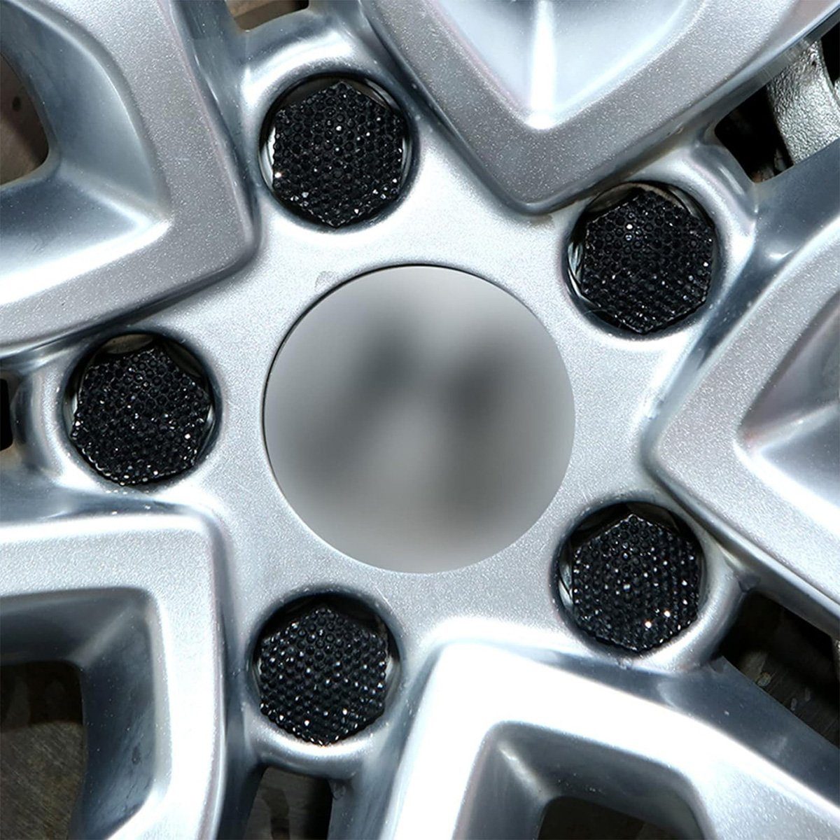 flowgoer Radkappe 20-teilige Nabenmutterkappen (drei Größen) plus Werkzeugsatz, Diamant-Finish, rostbeständig, Radmutterkappengröße 17/19/21 mm