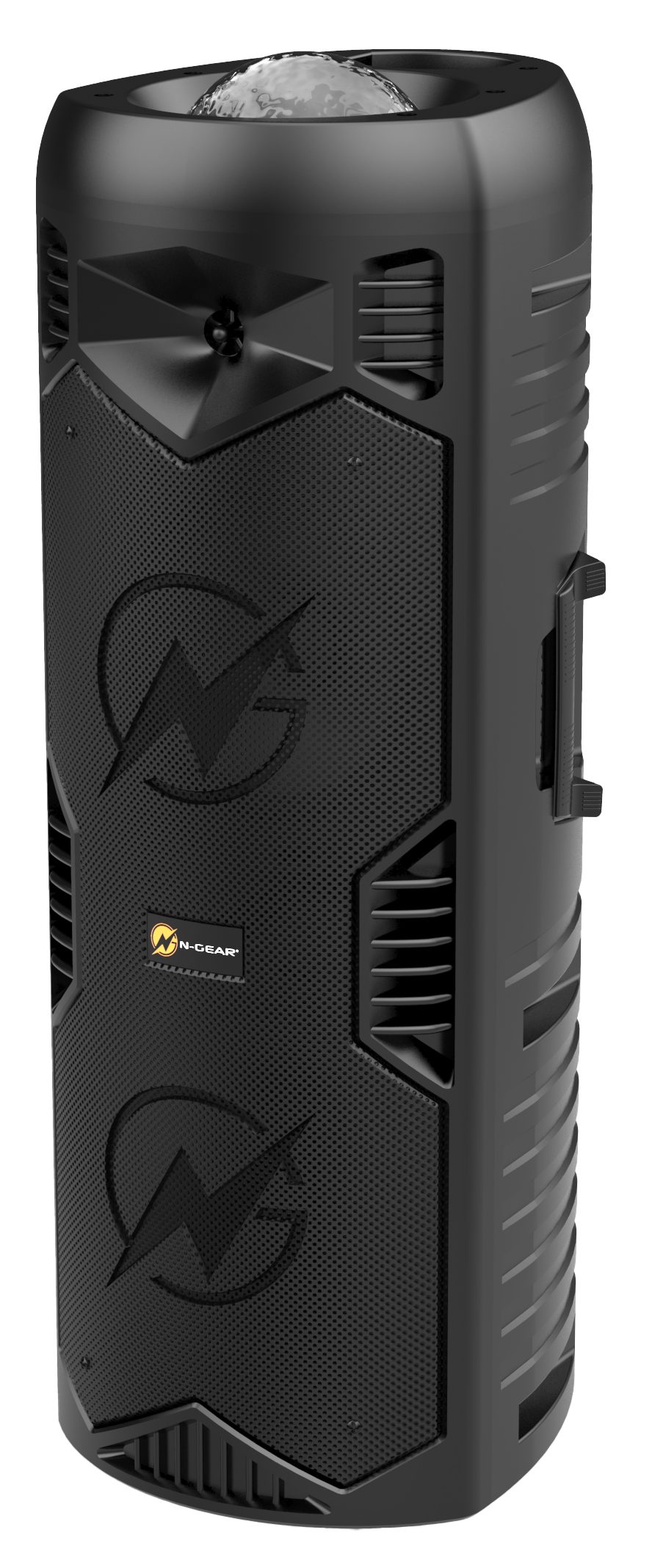 N-GEAR Let's Go Party 5150 Black Bluetooth-Lautsprecher (inklusive Fernbedienung, Drahtloses Mikrofon im Lieferumfang enthalten)