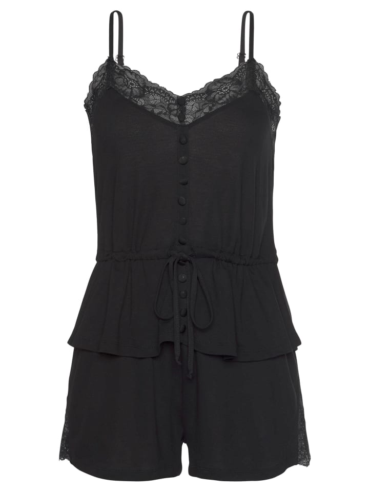LASCANA Shorty in schwarz günstig kaufen