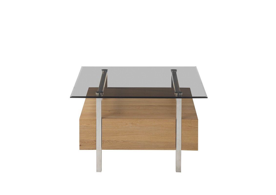 MCA furniture Couchtisch Couchtisch Hatfield mit Glasplatte, 80/110, Eiche / grau, verschied (no-Set)