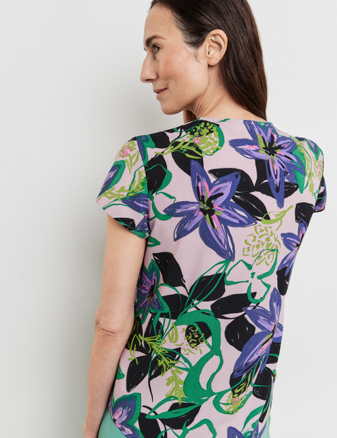 Blusenshirt mit floralem Dessin