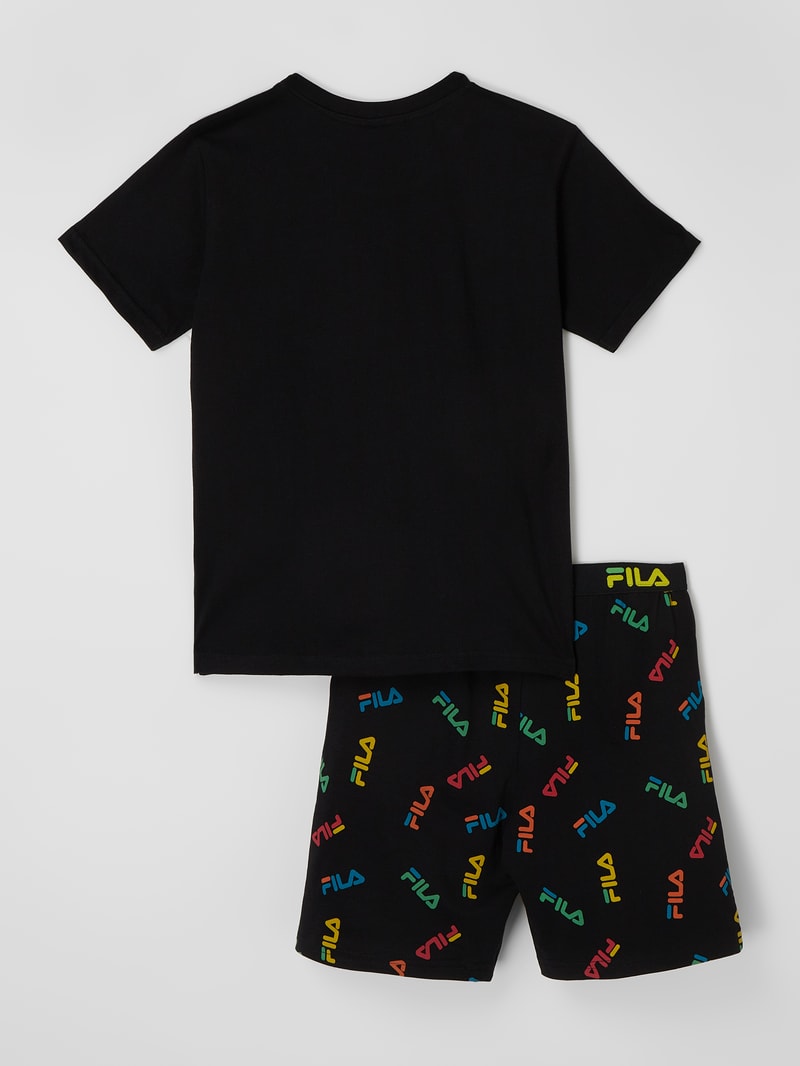 Pyjama mit kurzen Ärmeln in schwarz