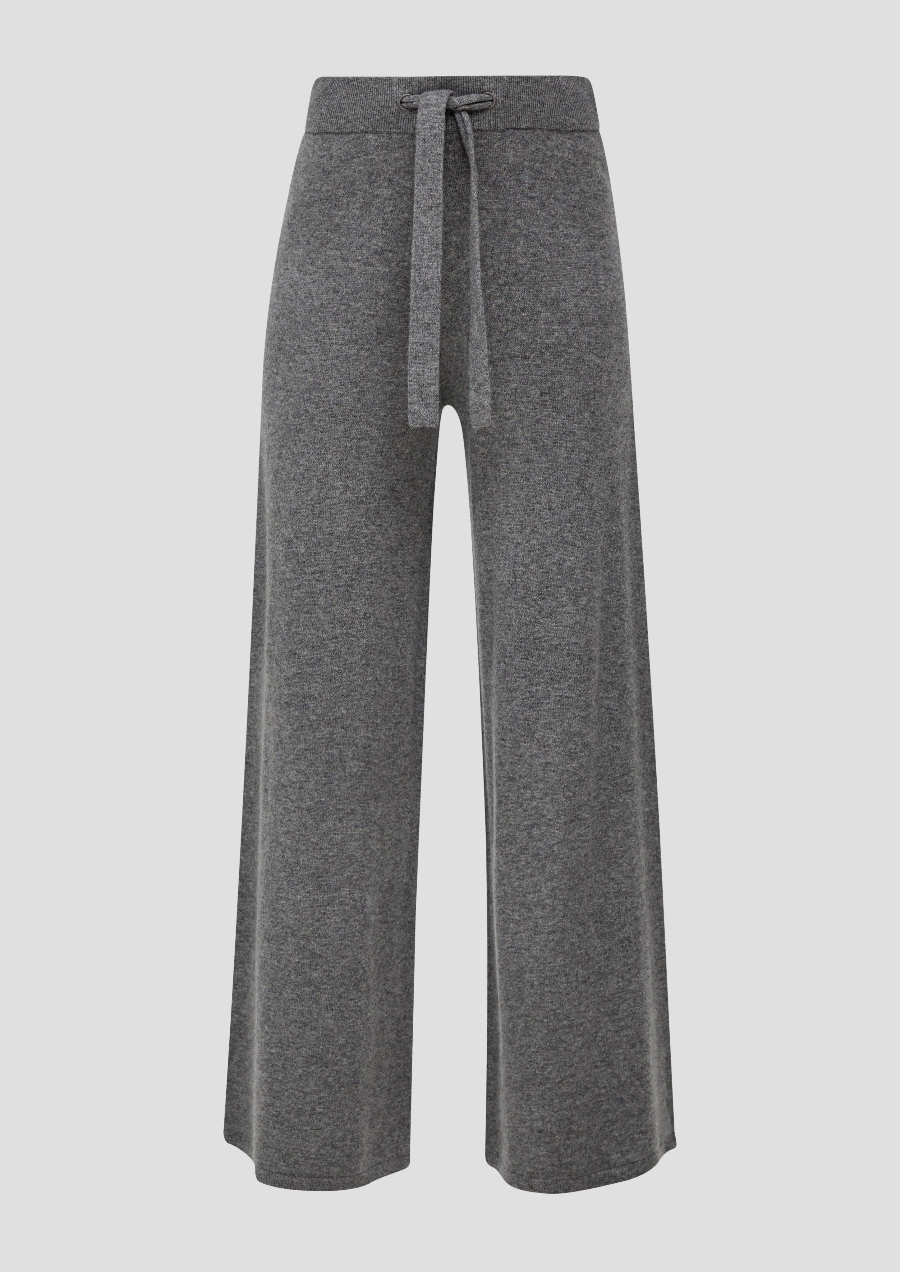 Wide Leg-Hose aus Merino-Kaschmir-Mix  2138045-9730