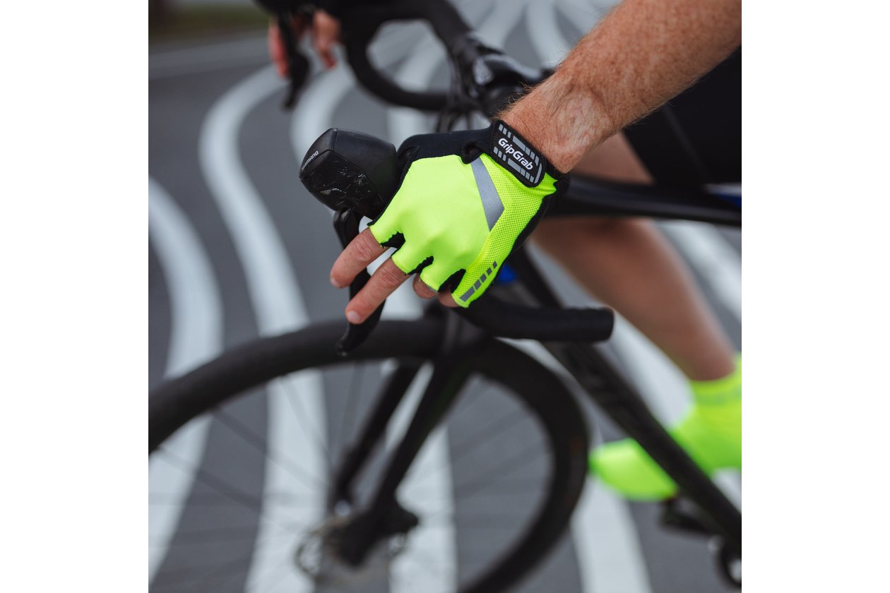 GRIPGRAB ProGel Hi-Vis Padded Kurzfinger Handschuhe - 2023