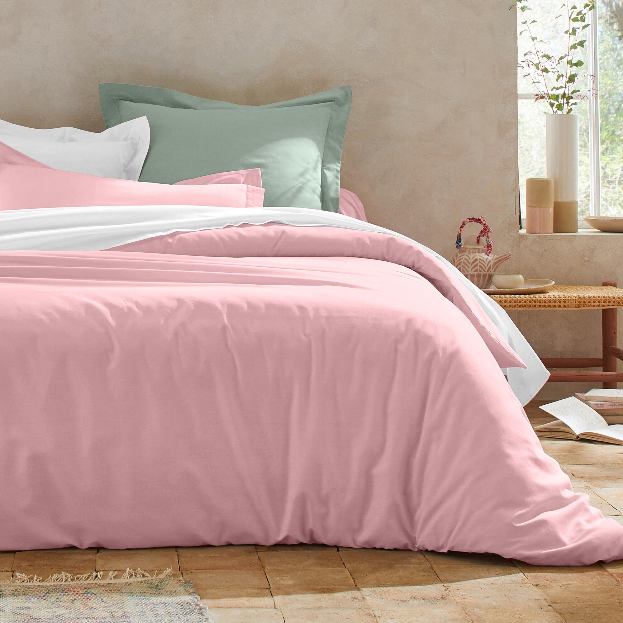 Linge de lit uni coton