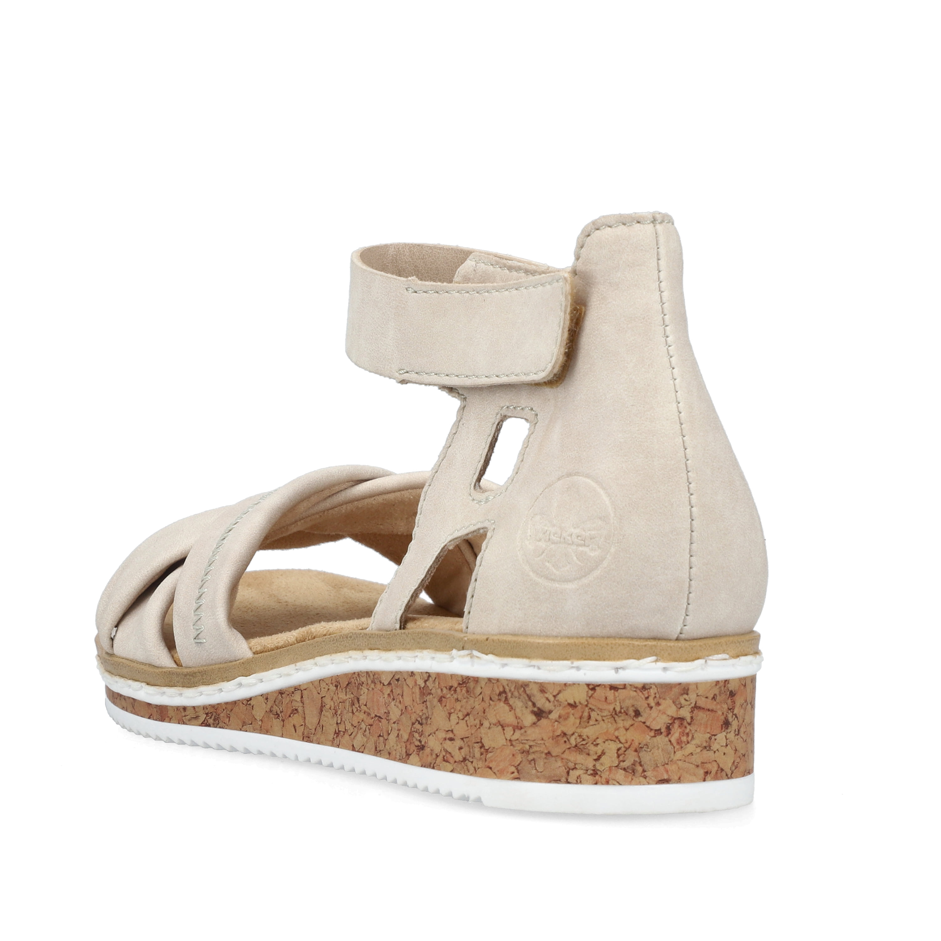 Rieker Damen Keilsandaletten hellbeige
