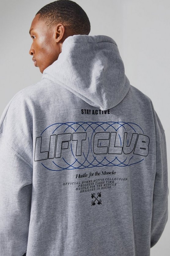 Man Active Lift Club Hustle Hoodie