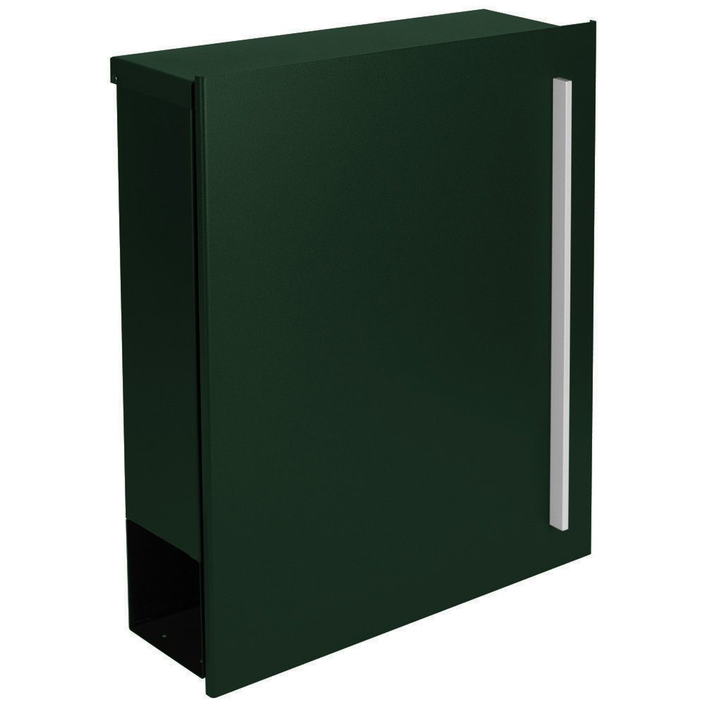 MOCAVI Briefkasten MOCAVI Box 110 Qualitäts-Briefkasten mit Zeitungsfach tannen-grün (RAL 6009), integriert; passender Verschluss (zusätzlich bestellbar) für Wetterseite, beidseitig nutzbar: Box Vers 1 VA