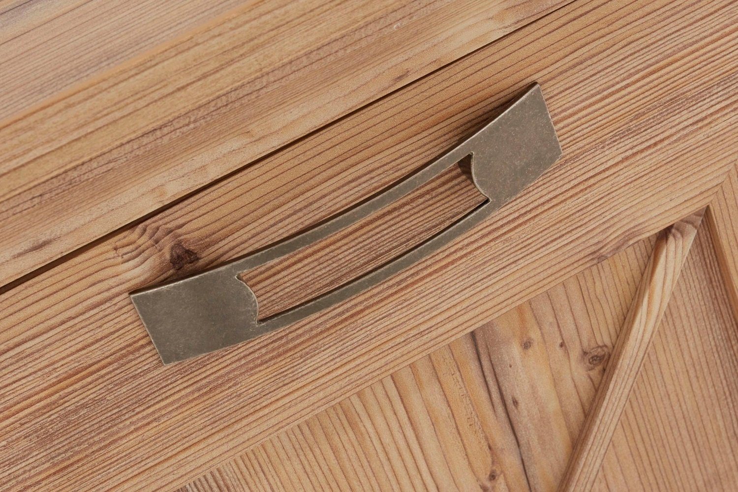 möbel-direkt.de Wohnwand Nepal, (Komplett Set, 4-St., Standvitrine + Hochkommode + Wandboard + TV- Schrank), inklusive Beleuchtung