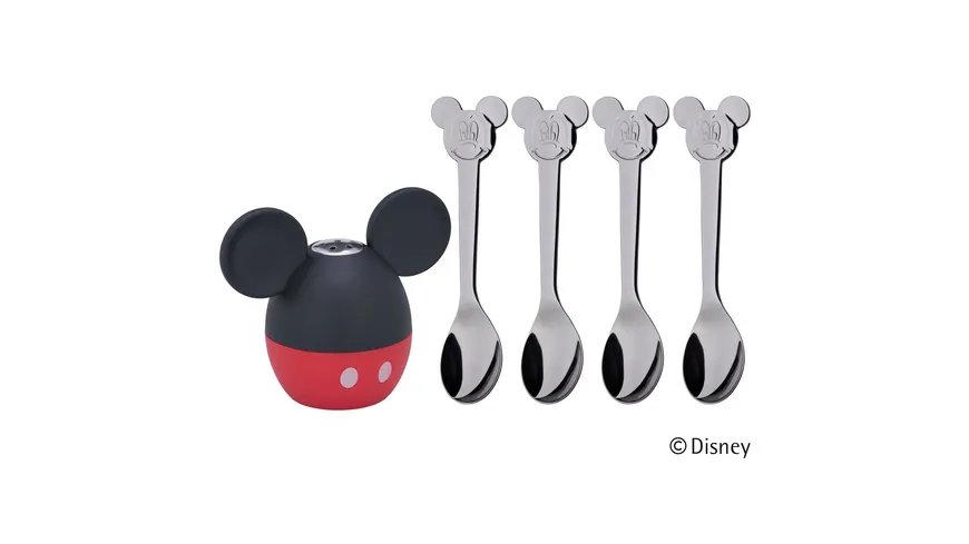 WMF Kinder Löffel & Salzstreuer Set Mickey Mouse 5-tlg.
