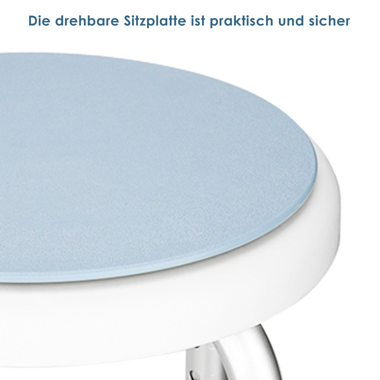 TolleTour Duschhocker Duschhocker Badhocker Badehocker belastbar bis 136kg Duschstuhl