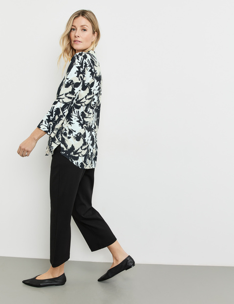 Gemusterte 3/4 Arm Bluse aus nachhaltigem Material