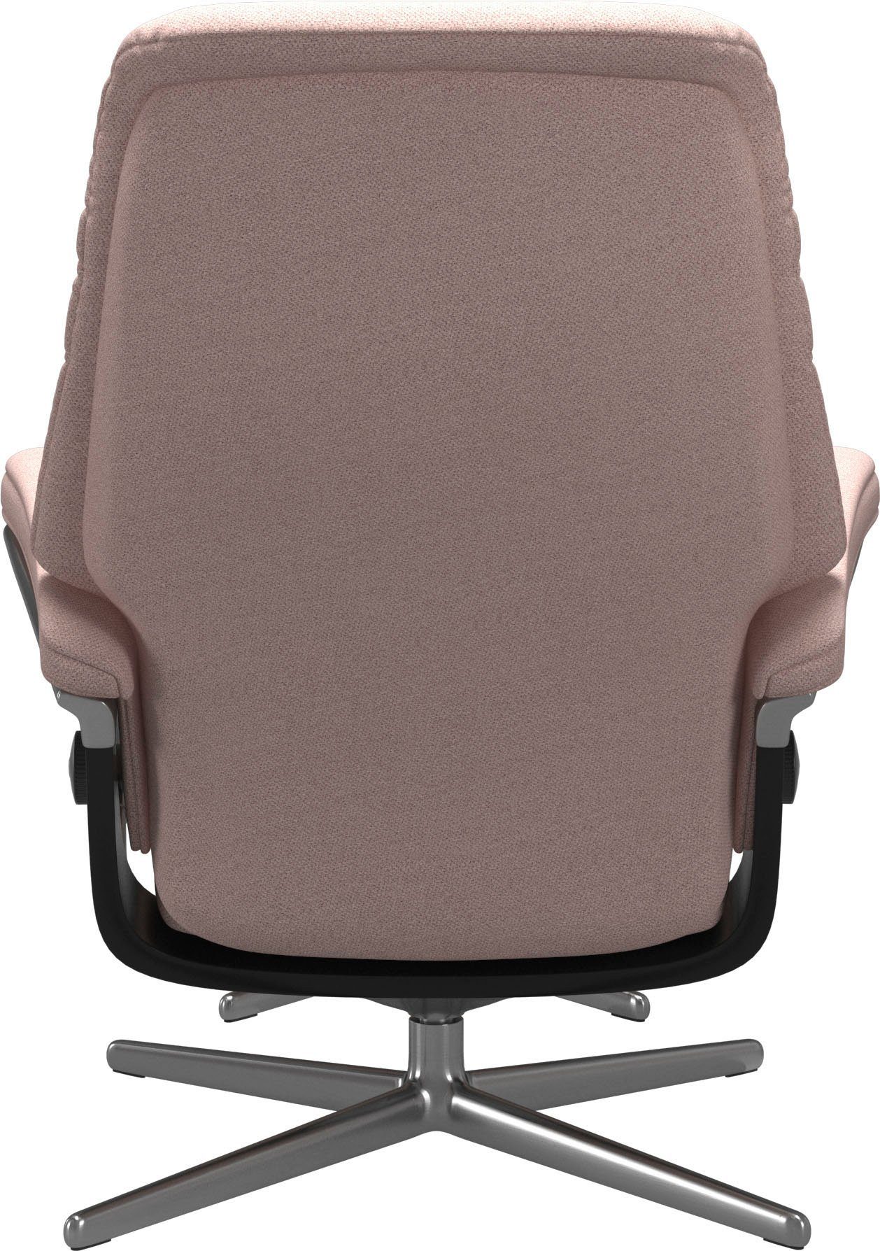 Stressless® Relaxsessel Sunrise (Set, Relaxsessel mit Hocker), mit Hocker, mit Cross Base, Größe S, M & L, Holzakzent Schwarz