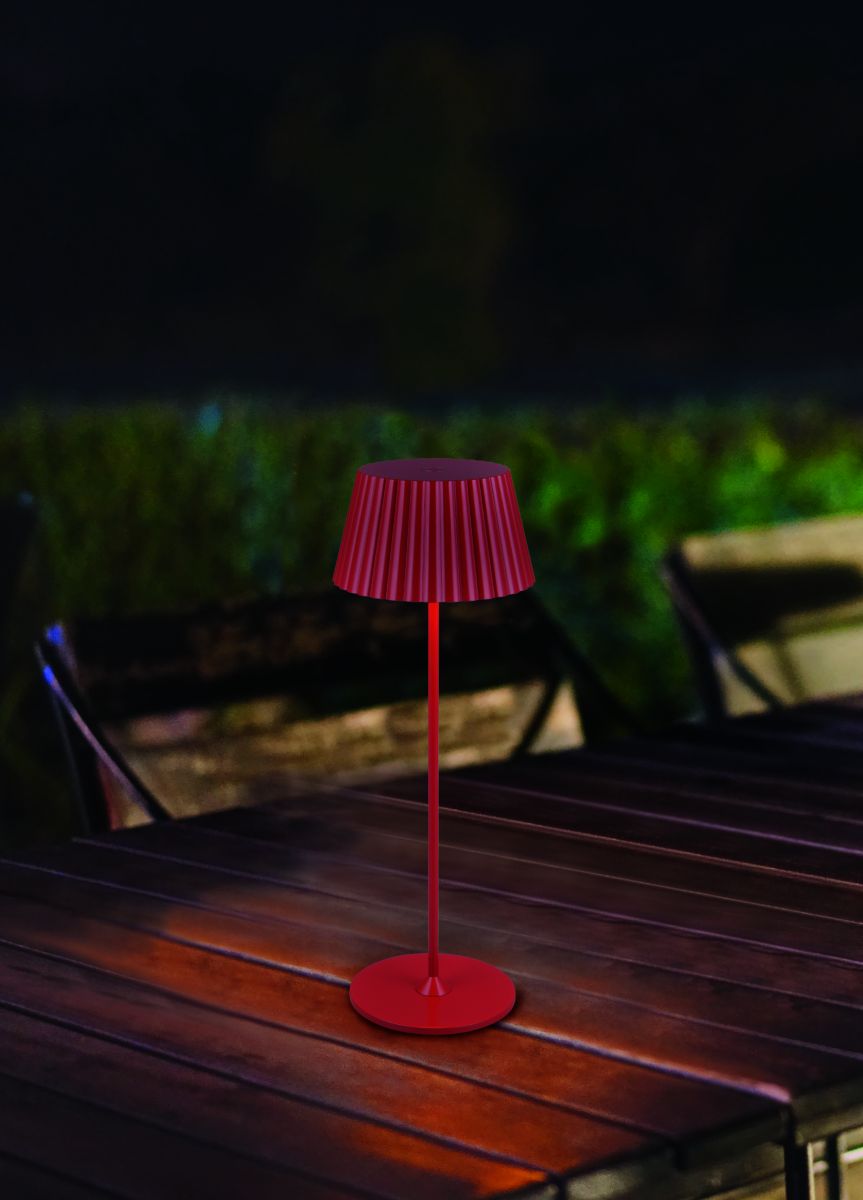 Reality Leuchten Akku Tischlampe Suarez Rot