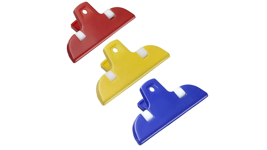 WESTMARK 3 Beutelclips »Mini« rot/grün/blau