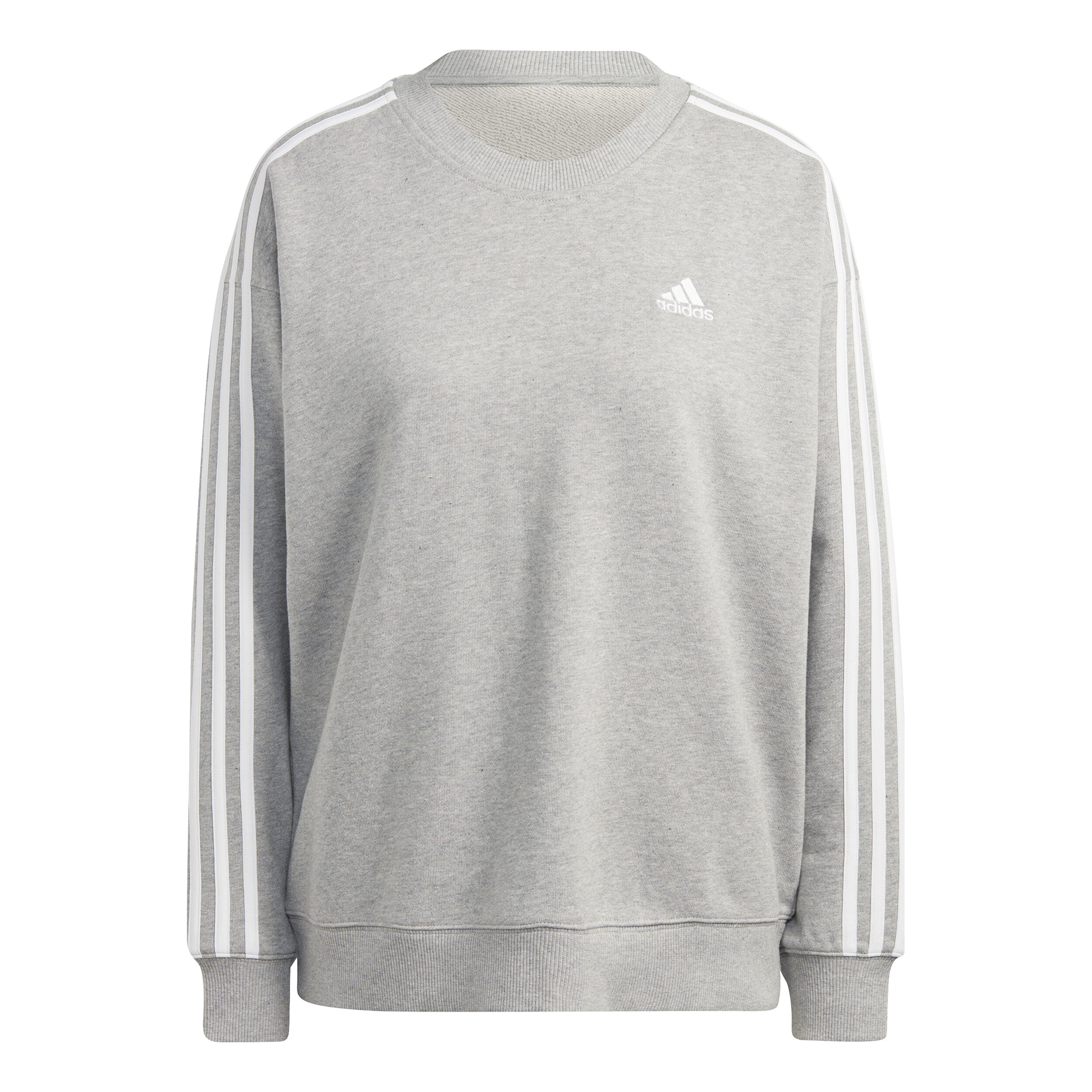 3 Stripes Sweatshirt Damen - Grau, Weiß