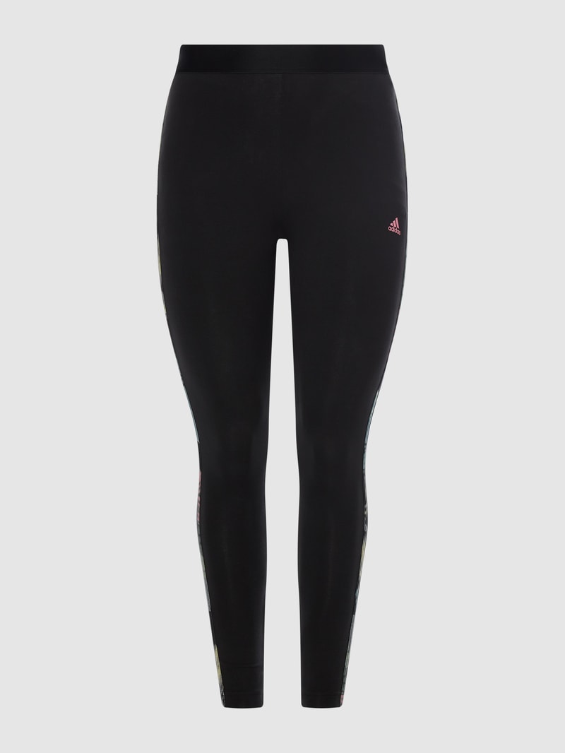 PLUS SIZE Sportleggings mit Logo-Streifen in schwarz