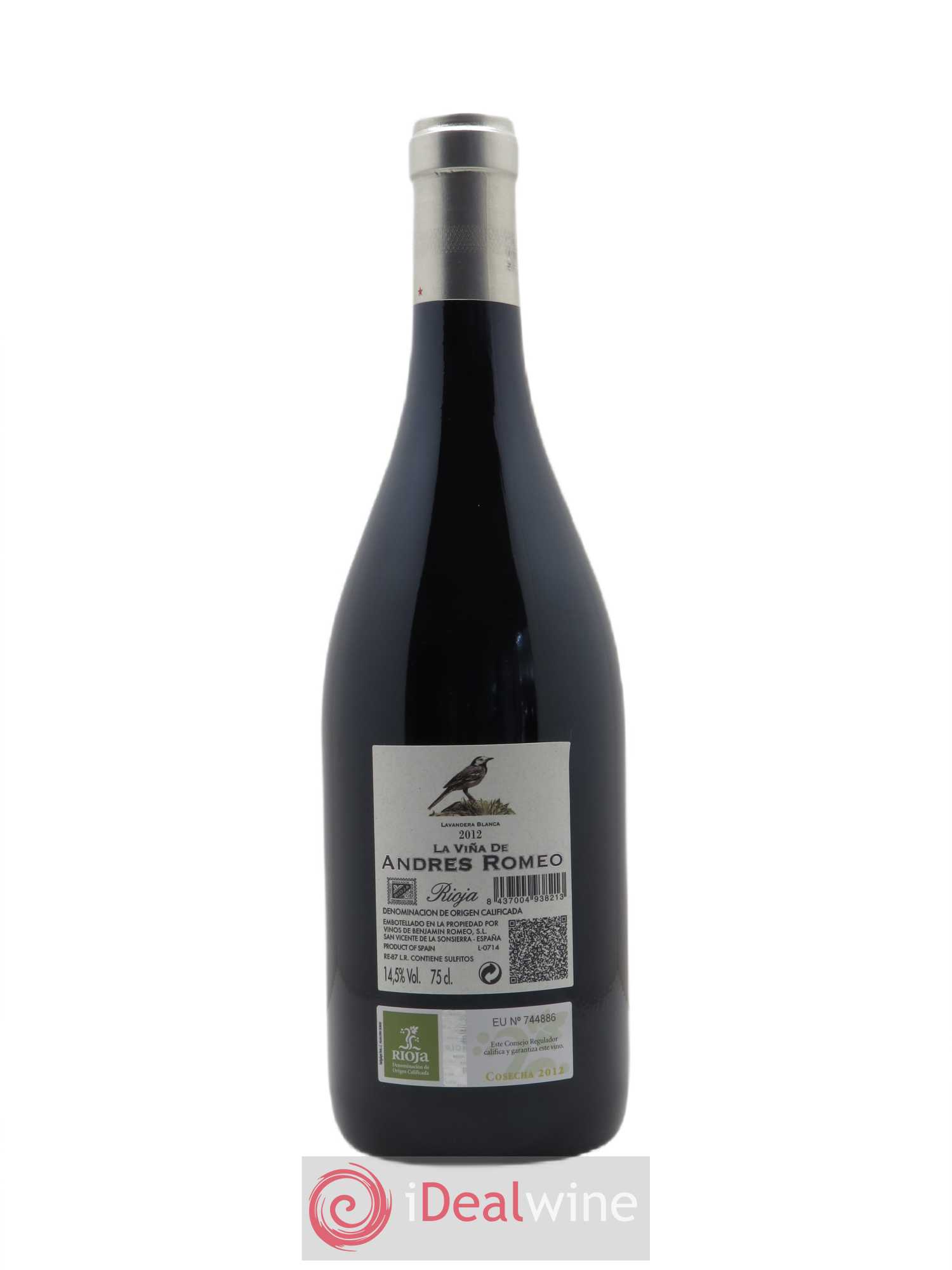 Rioja Bodega Contador DOCa La Vina de Andres Romeo Benjamin Romeo  2012 - Lot de 1 Bouteille