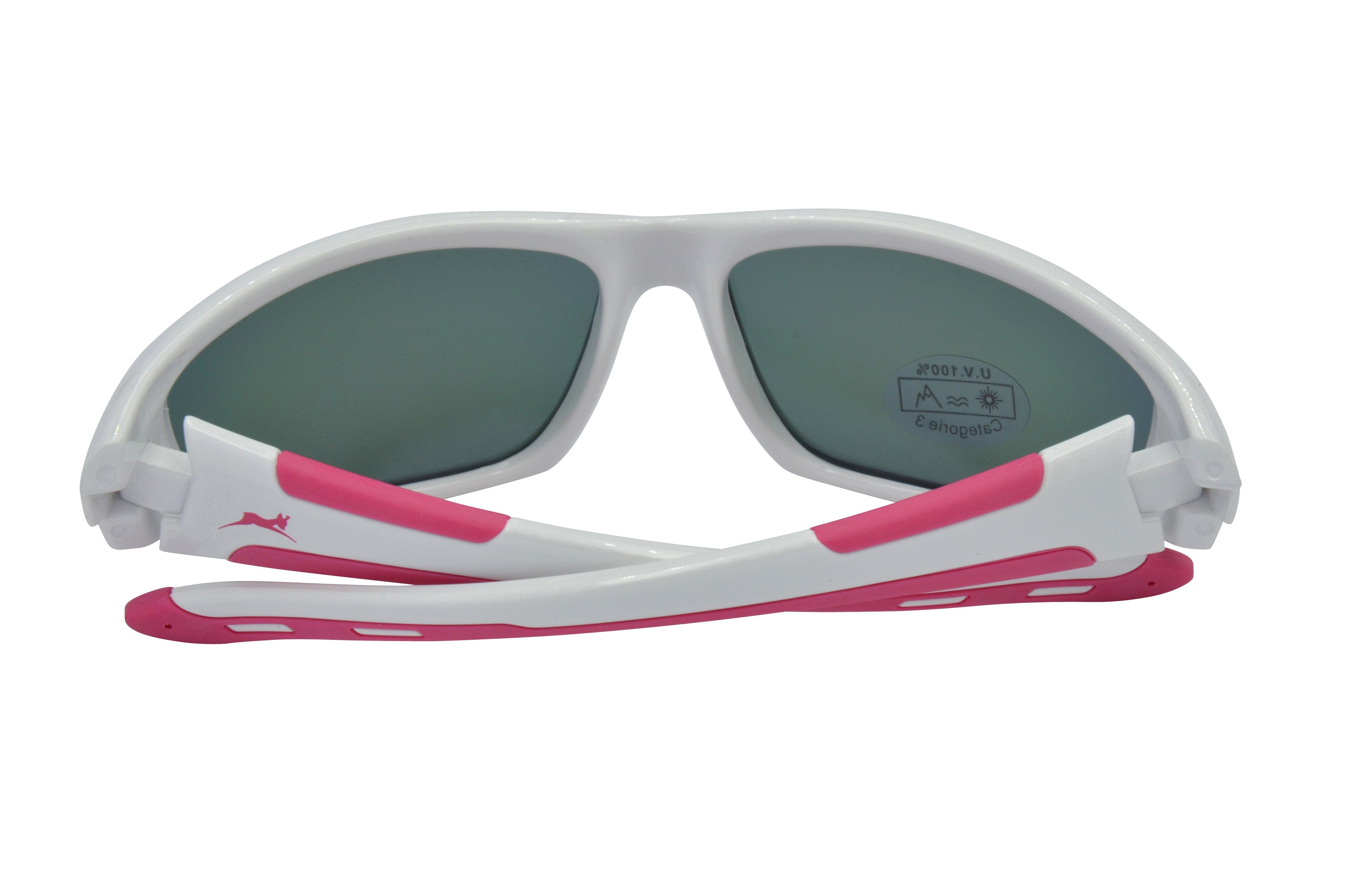 Gamswild Sonnenbrille WJ5821 GAMSKIDS Jugendbrille 5-12 Jahre Kinderbrille Mädchen Jungen kids Unisex, beere, blau, weiß, schwarz-grün, polarisierte Gläser