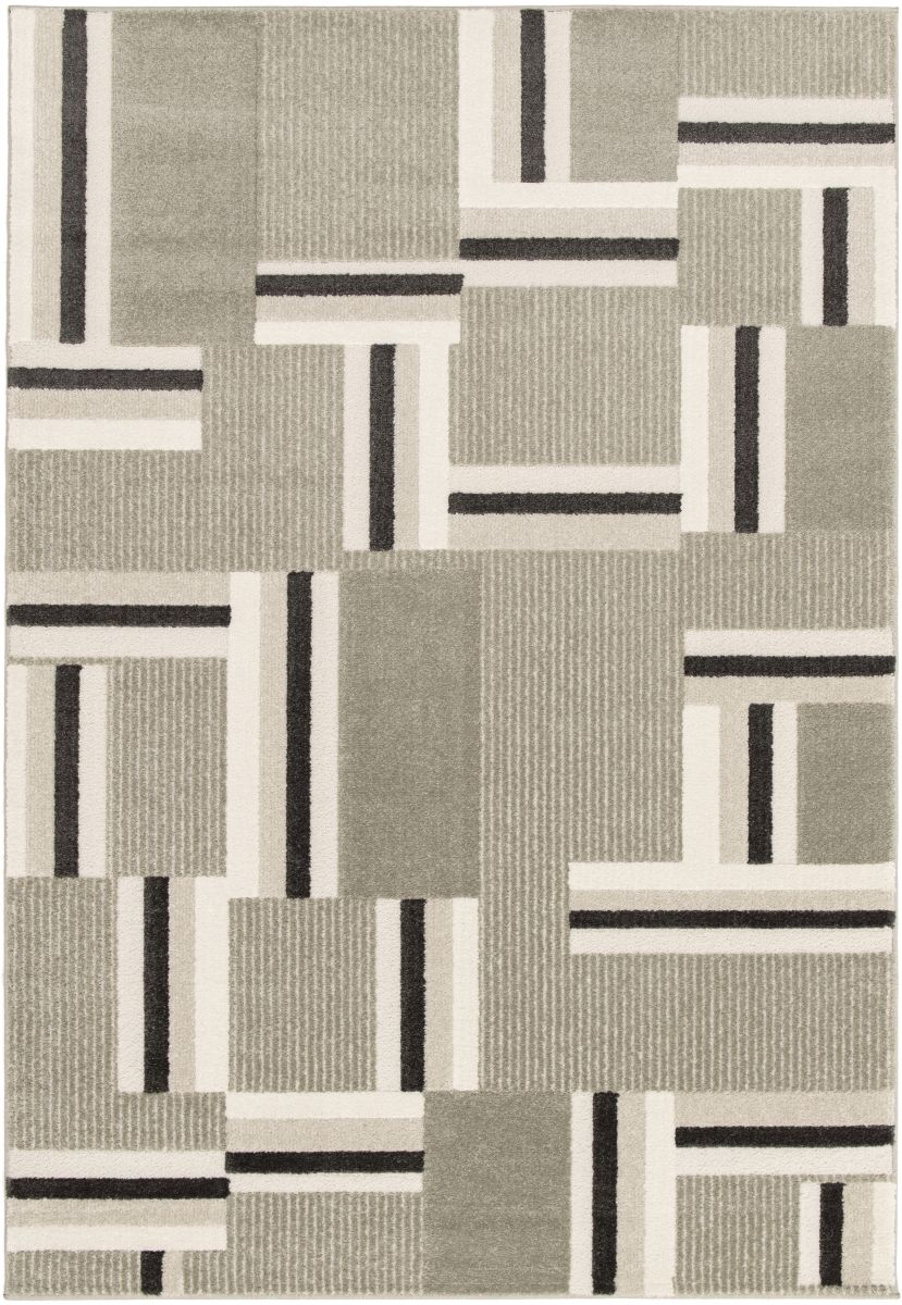 Webteppich Brera Braun-Weiß-Schwarz 80 x 150 cm