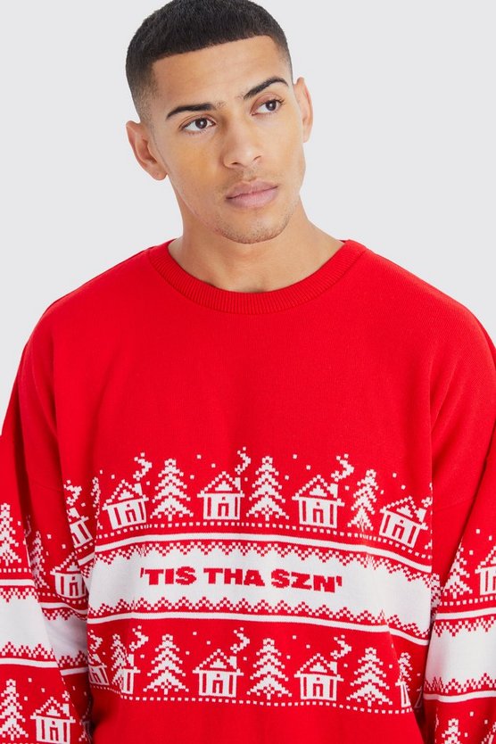 Oversize Tiz Tha Szn Weihnachtspullover