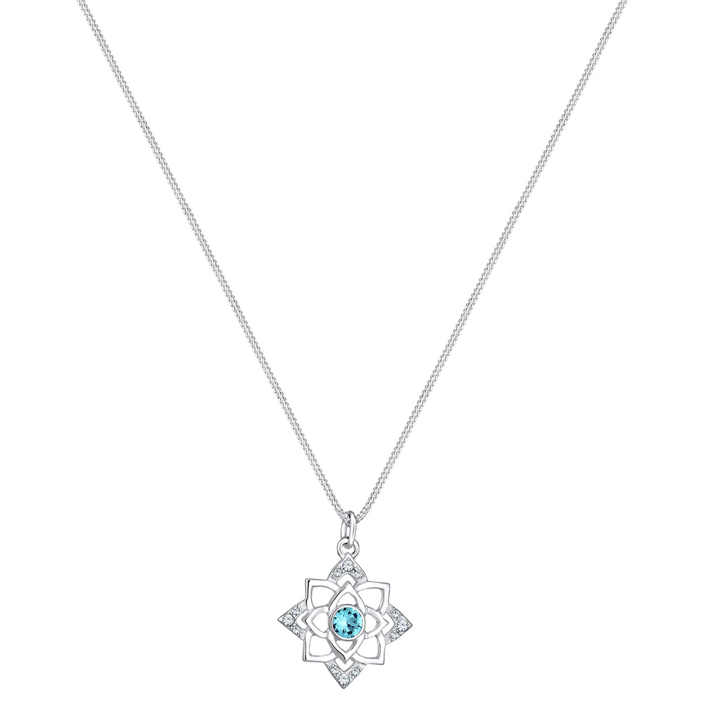 Elli Elli Collier Femme Pendentif Élégant avec Cristaux en Argent Sterling 925 collier