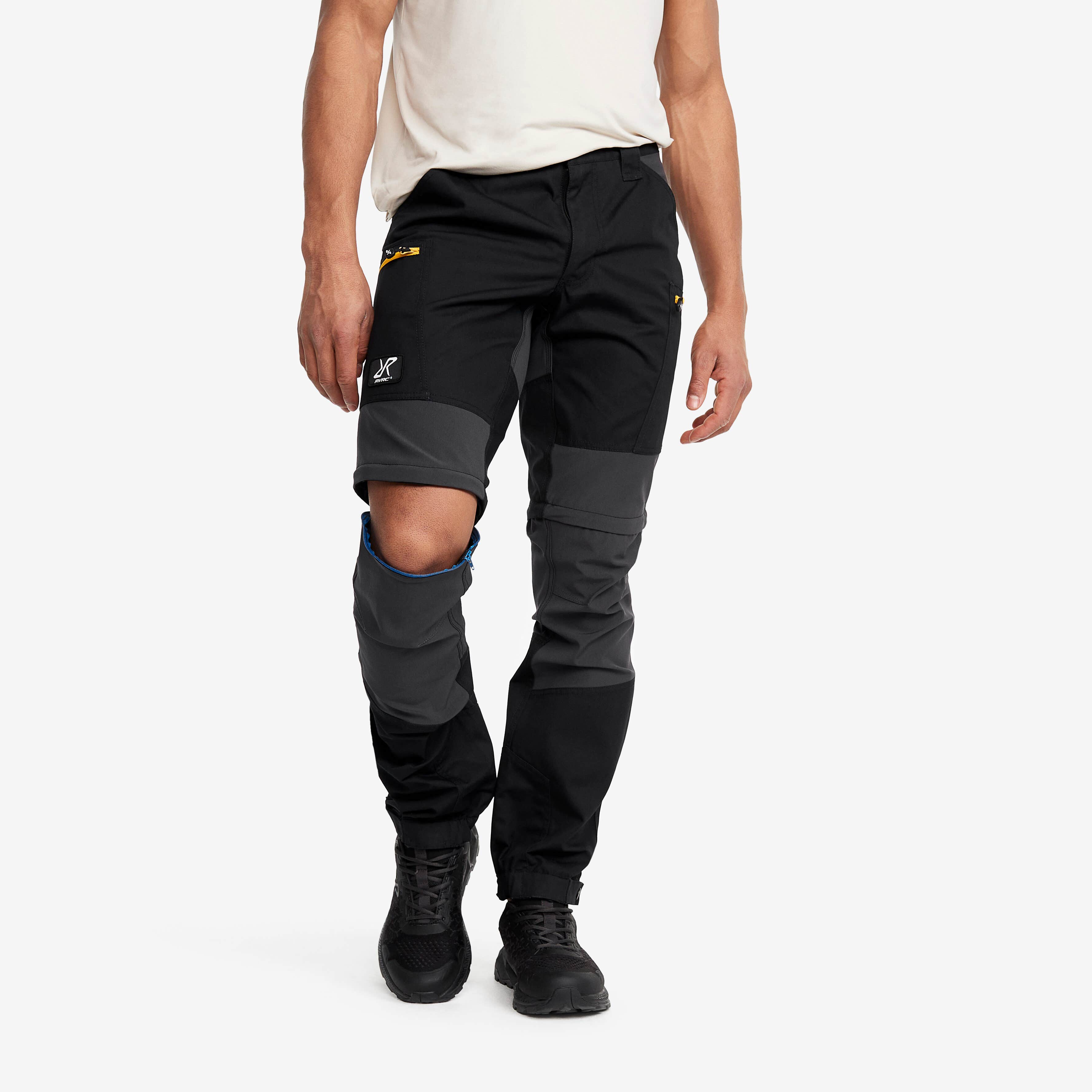 Nordwand Pro Zip-off Pants Homme Black/Yellow