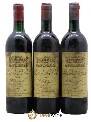 Château le Crock Cru Bourgeois  1985 - Lot de 3 Bouteilles