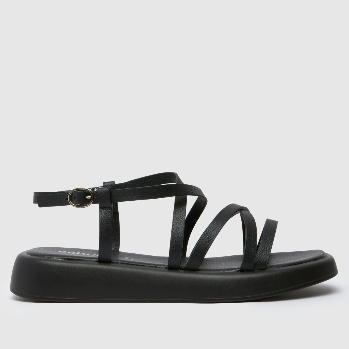 Schuh Wide Fit Tristan pántos szandálok fekete színben