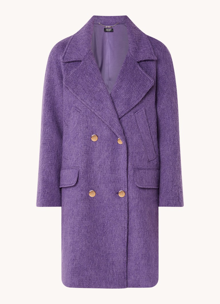 Liu Jo Coat in wool blend with side and flap pockets