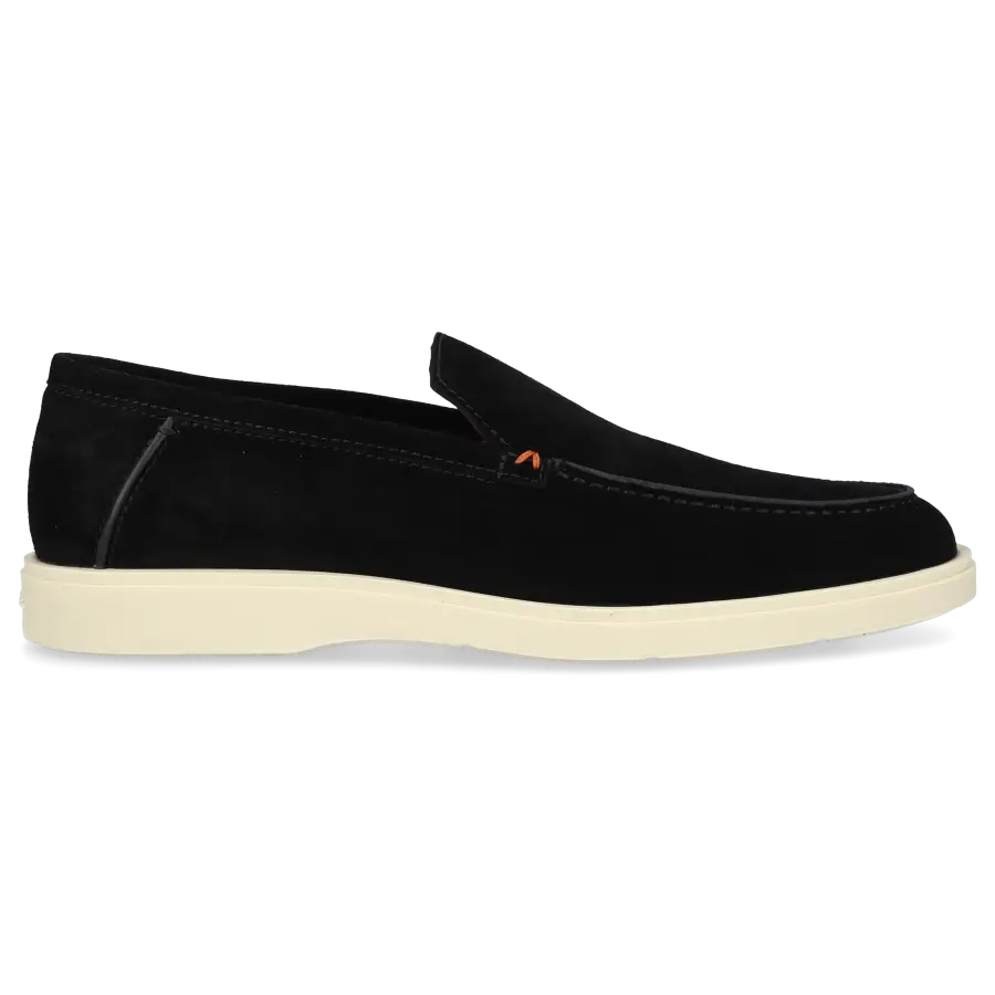 Santoni - Loafer 17824 Veloursleder - schwarz