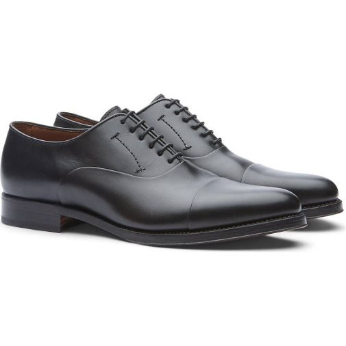 Lottusse Oxford Aus Anilin-Kalbsleder In Schwarz/Crust