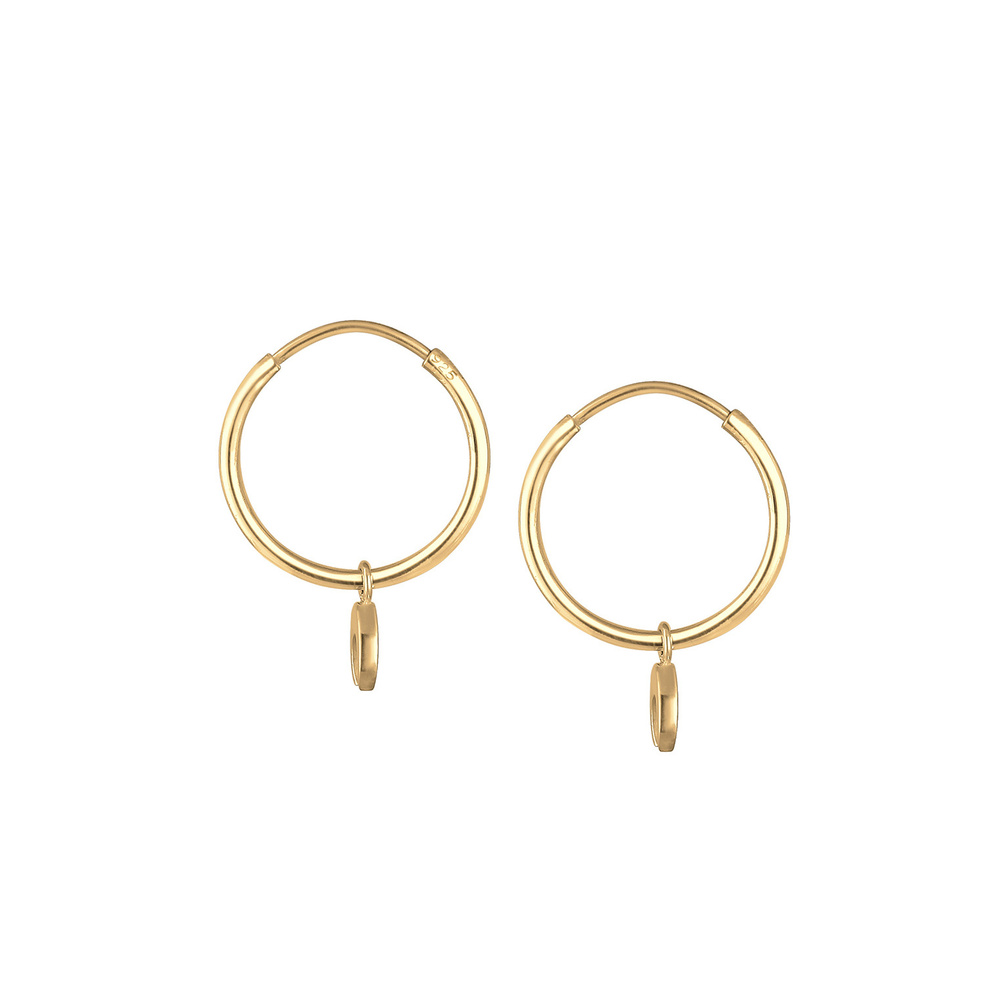 Elli Elli Boucles d'Oreilles Créole à suspendre demi-lune Luna Boucles d'oreilles