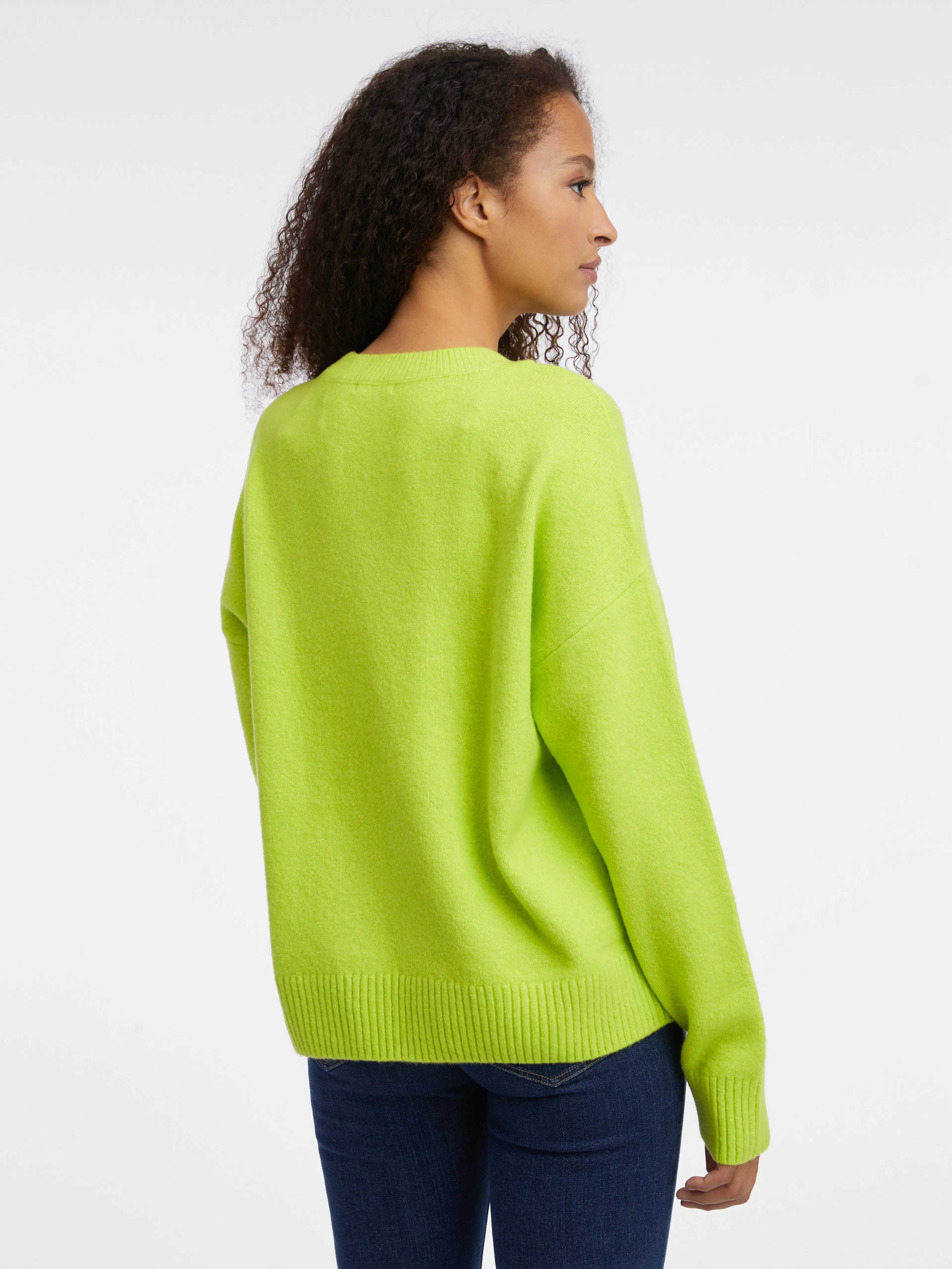 Neongrüner Damenpullover ORSAY