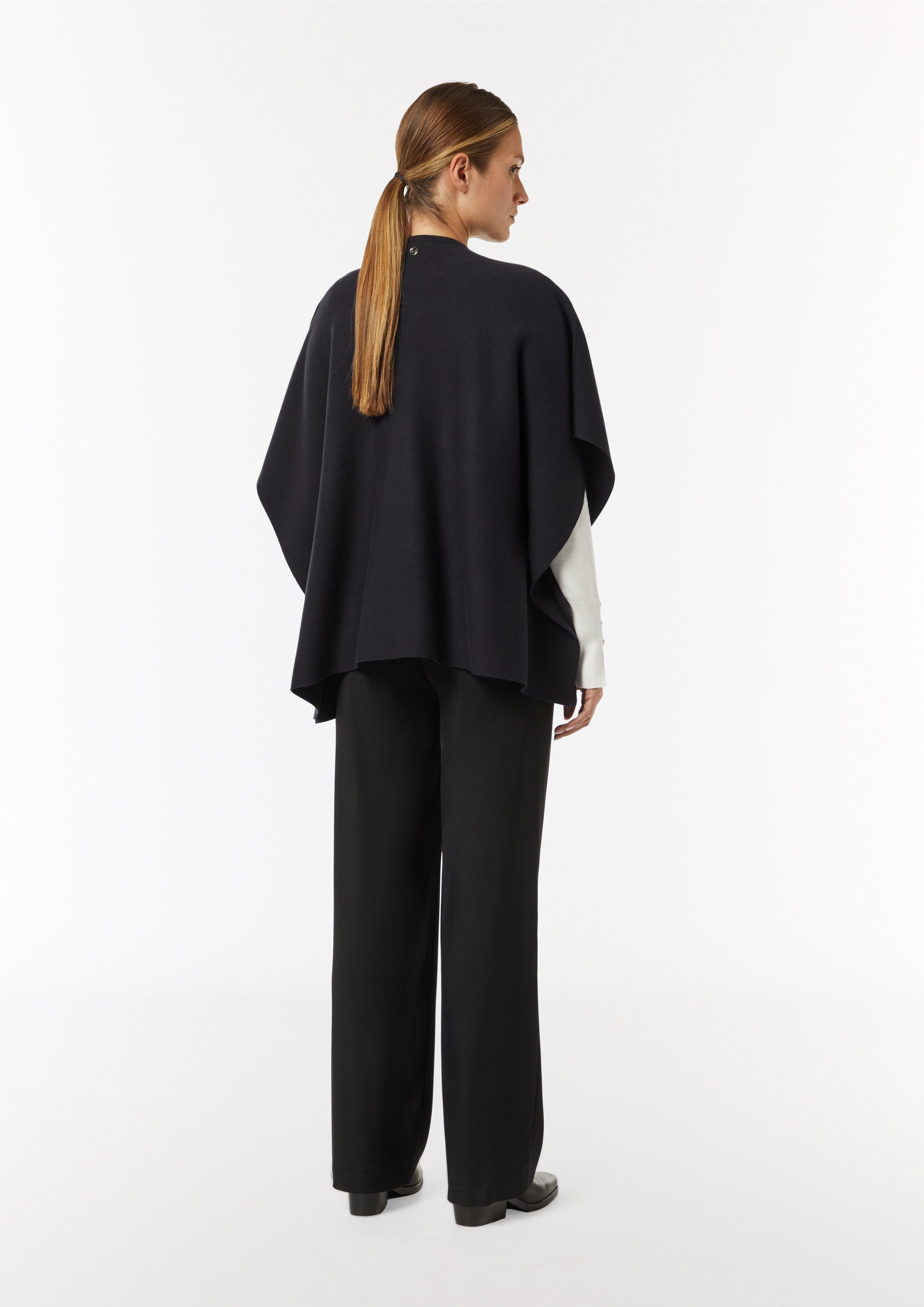 Poncho aus Viskosemix - navy