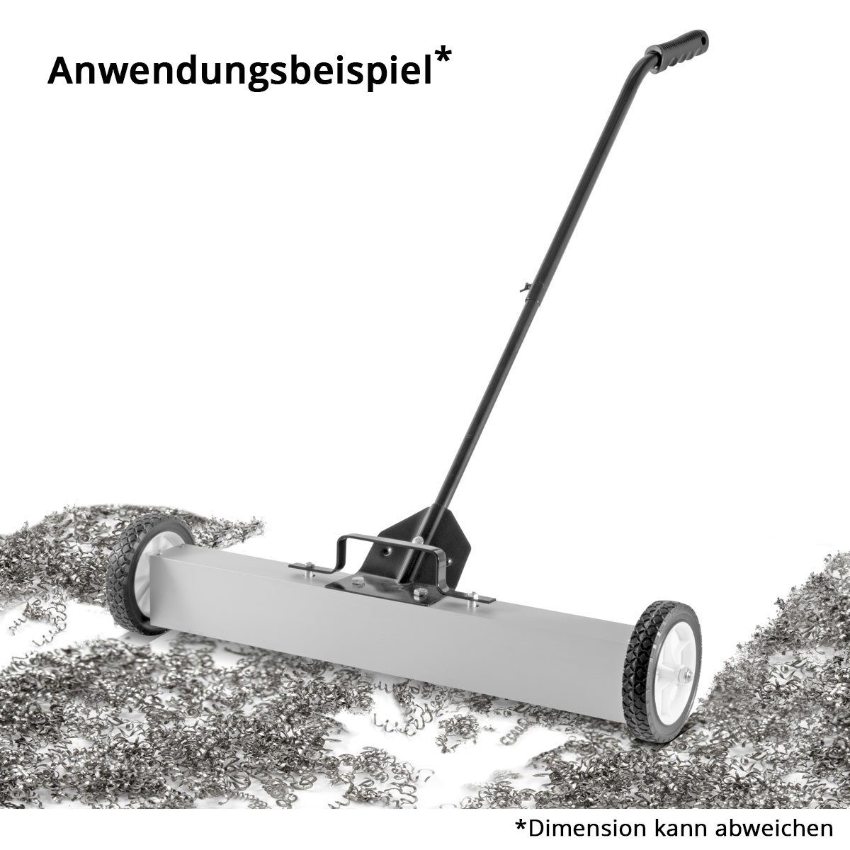 STAHLWERK Handkehrmaschine Magnet-Bodenkehrer MBK-24 ST mit 610 mm Breite, 61 cm Arbeitsbreite, (Packung, 1-St)