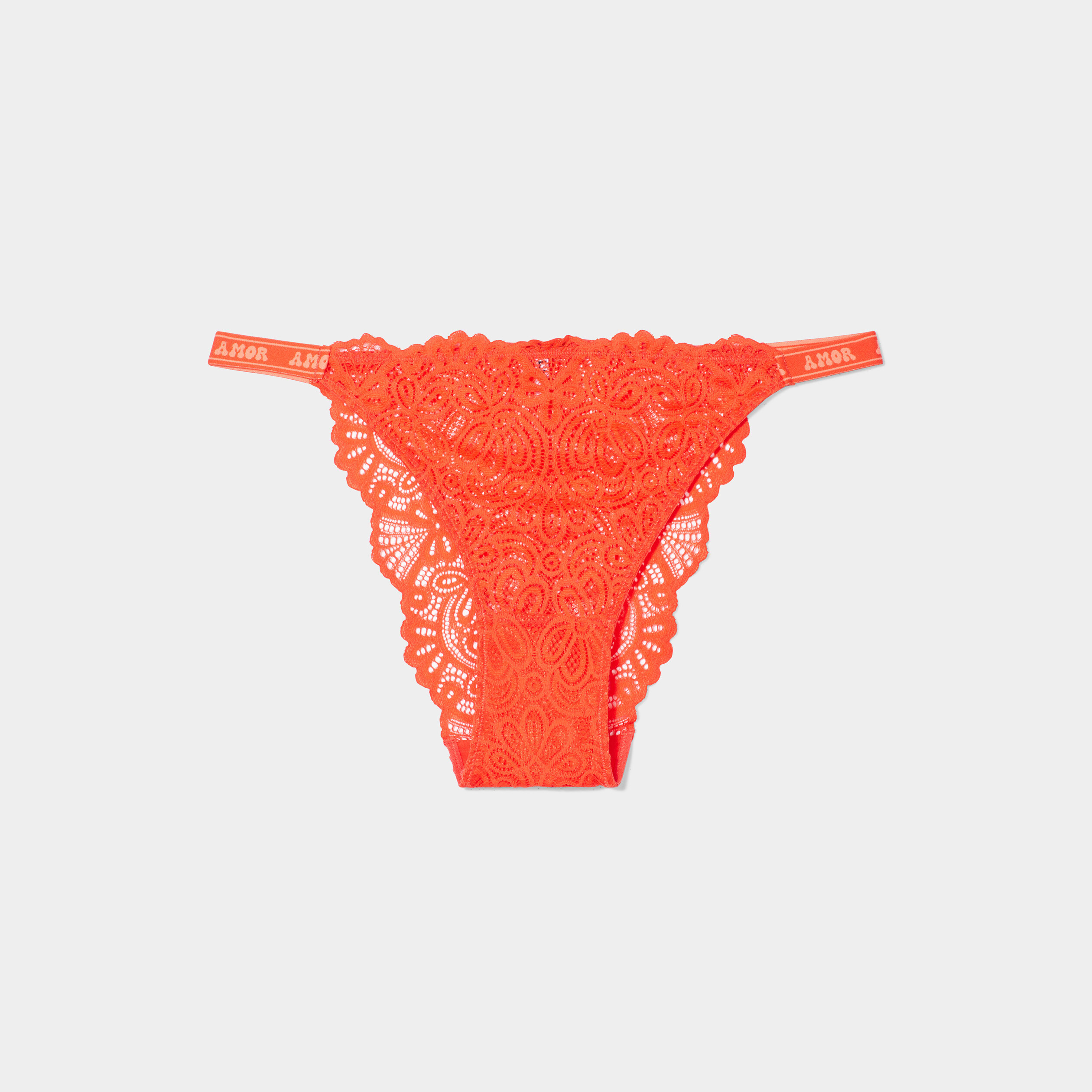 String en dentelle orange foncé femme | La Halle