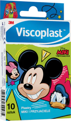 Curativos infantis Viscoplast Mickey e Amigos, 7,2 x 2,5 cm
