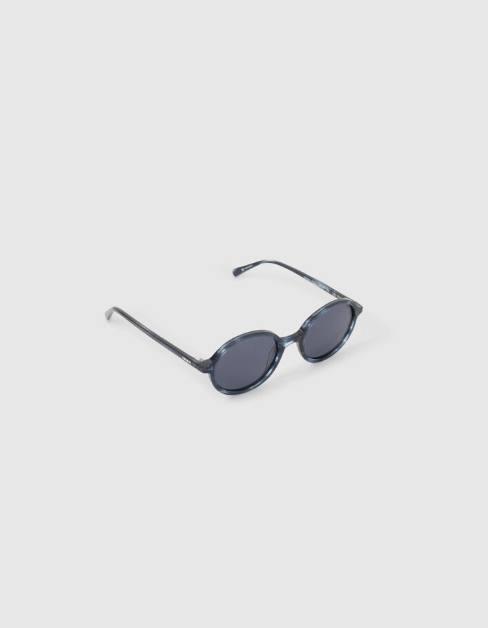 Lunettes solaires mixte cristal marbre bleu