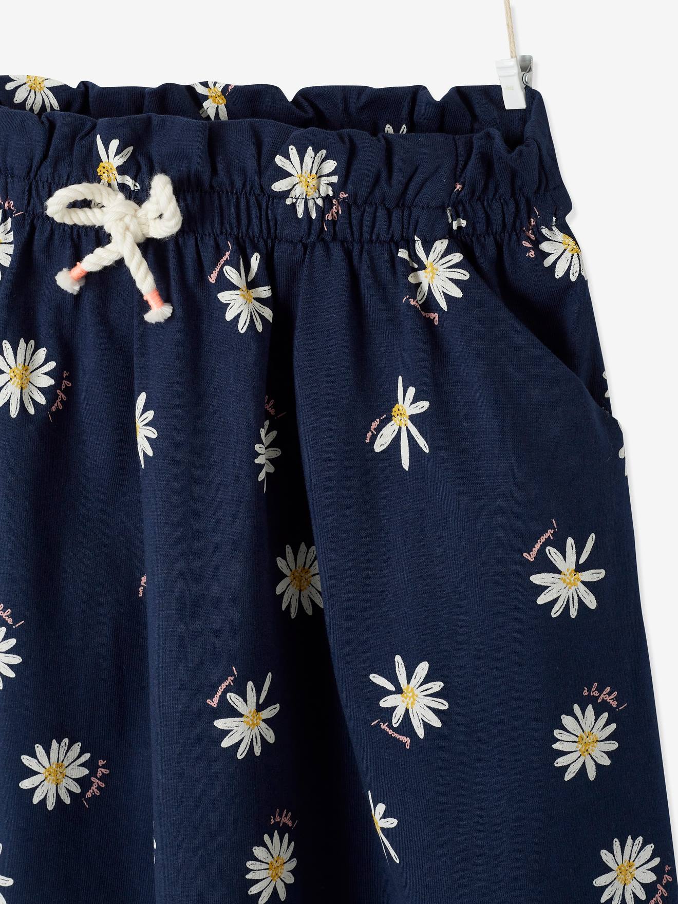 Jupe tournante imprimée Basics fille rose poudré