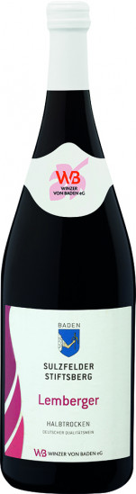 2021 Lemberger Sulzfelder Stiftsberg halbtrocken 1,0 L - Winzer von Baden