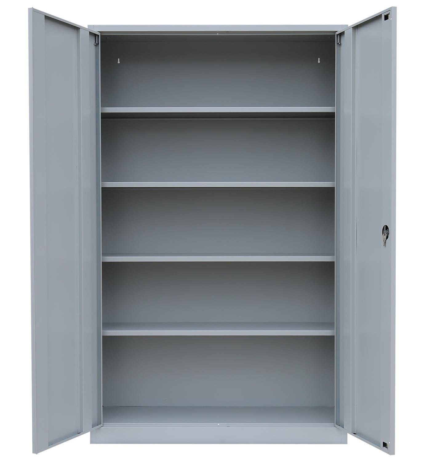 Steelboxx Mehrzweckschrank XXL Metallschrank abschließbar Aktenschrank 195x120x60cm (1-St) Komplett montiert, keine Montage notwendig