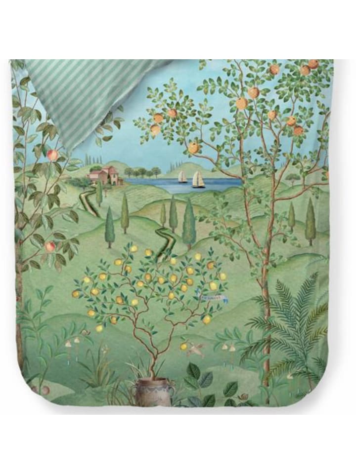 PiP Studio Bettwäsche La Campagna in Grün günstig kaufen 200x200 (2x 80x80 cm)