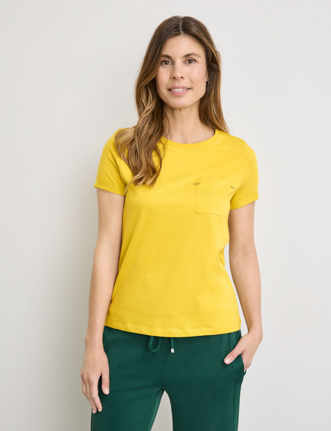 T-Shirt aus Baumwolle mit Ziersteinchen