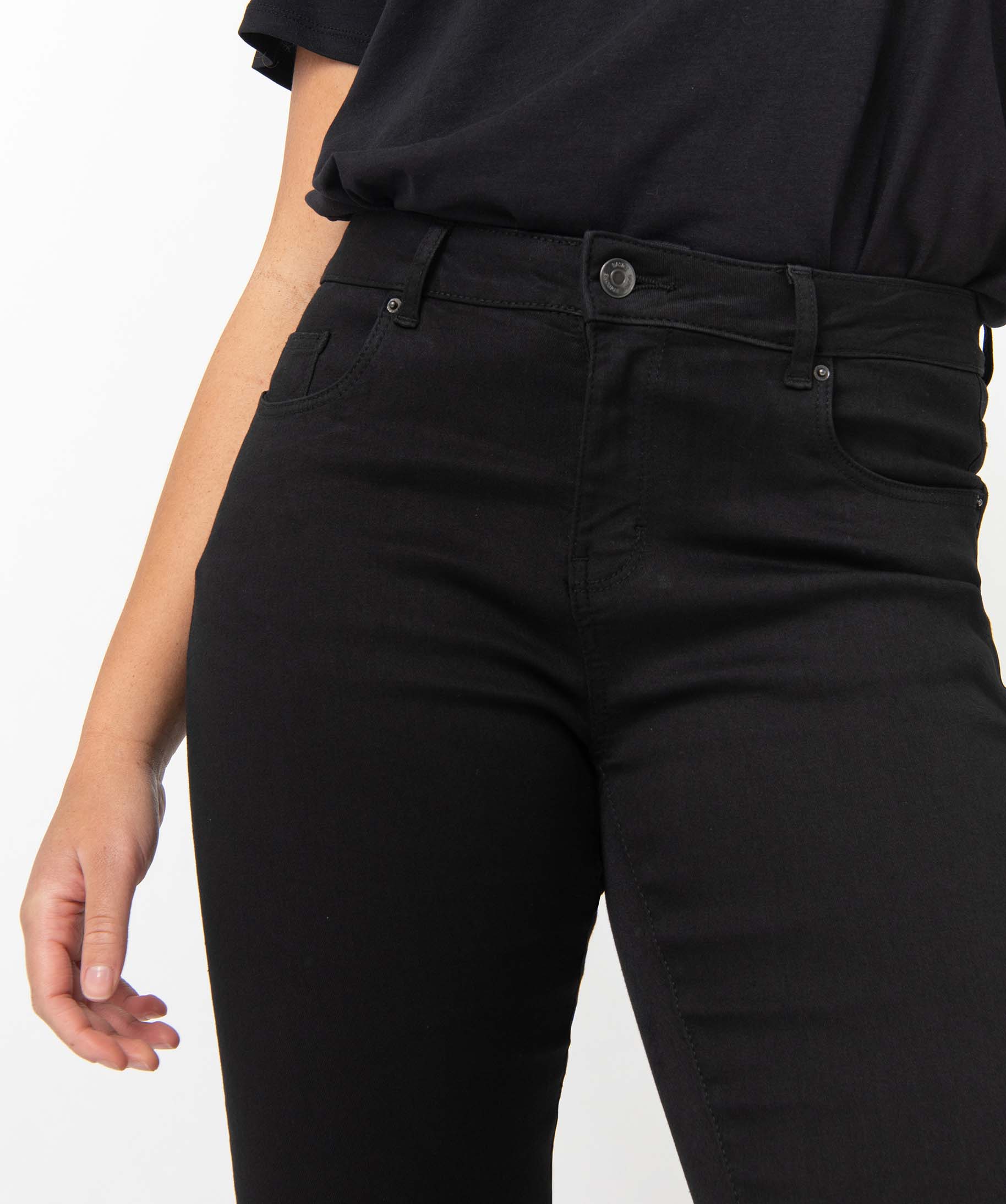 Jean femme coupe Bootcut noir | GEMO