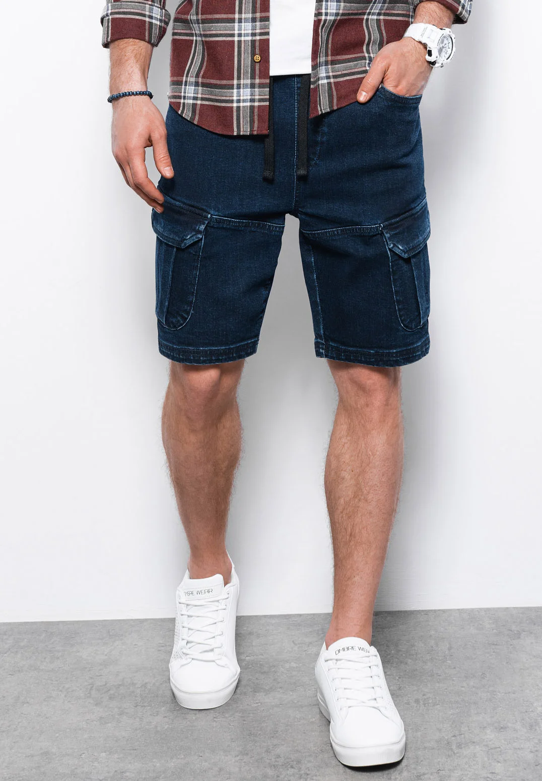 Pantalones cortos de mezclilla ombré