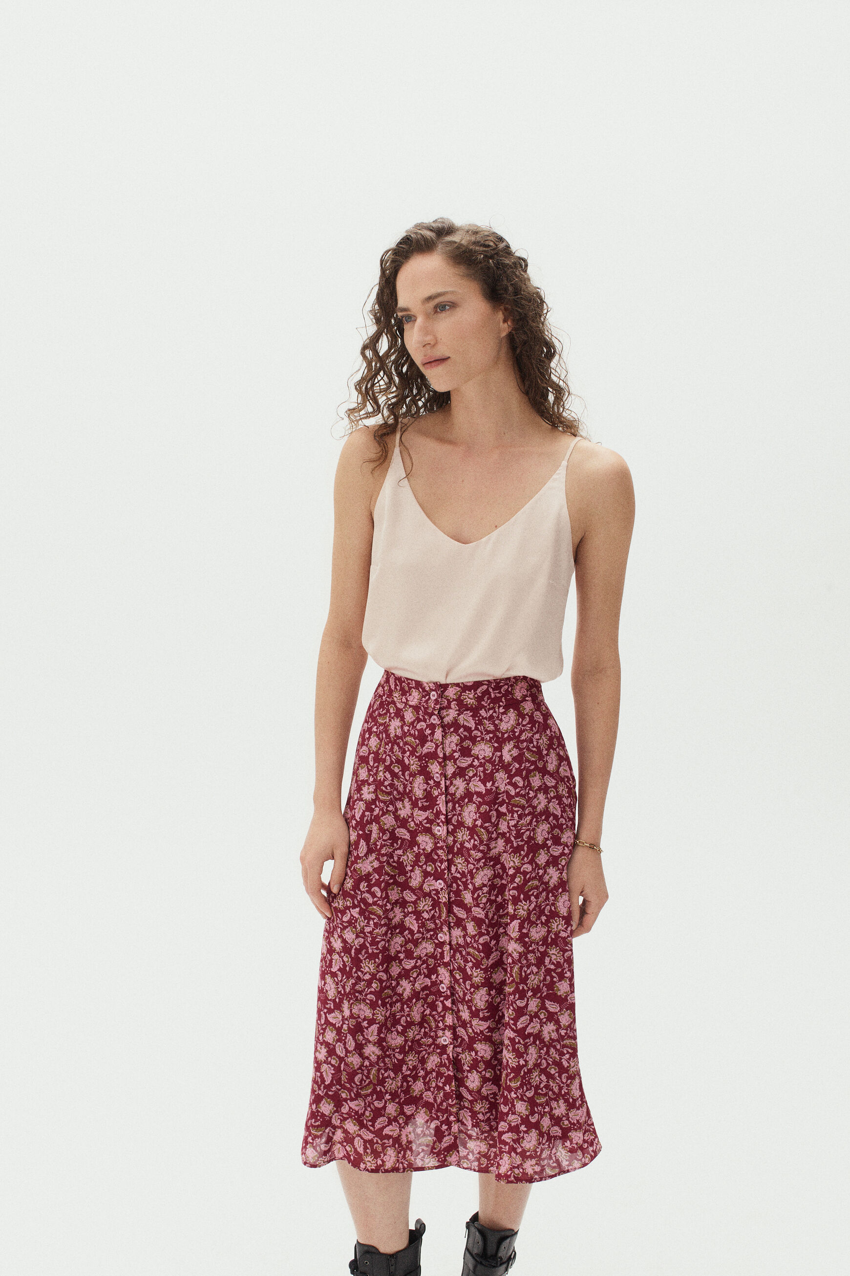 jupe lucia rose cerise femme