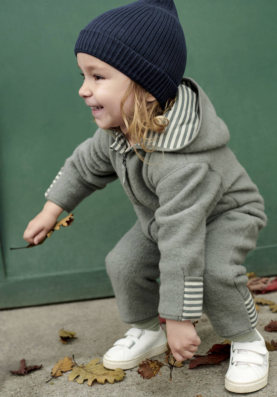 Wollfleece-Overall aus Bio-Merinowolle